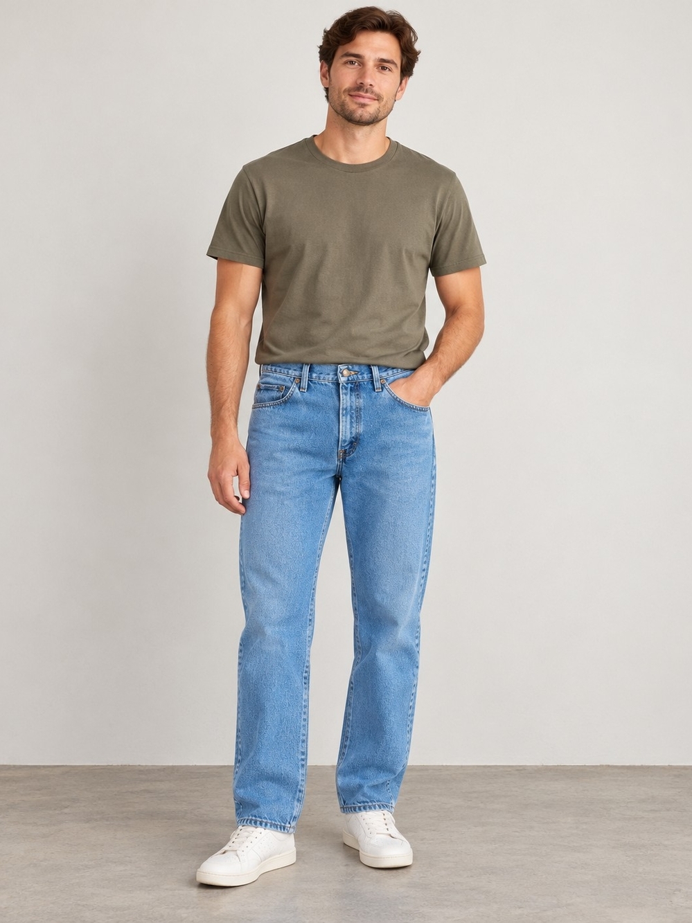 Wrangler Men's Straight Leg Jeans 36x30 Light Wash 100% Cotton Denim